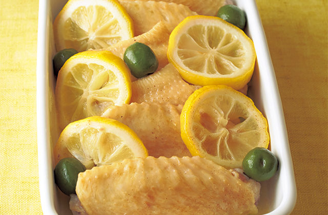 鶏手羽のレモン煮