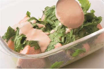 サーモンのセロリマヨ