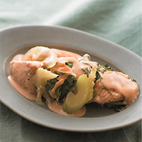 サーモンのセロリマヨ